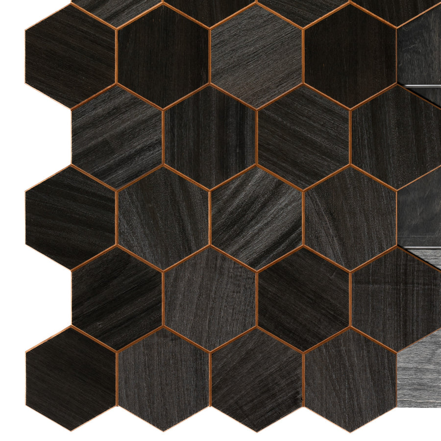 Väggpanel Hexa XL Thermo Black 1,18 m²