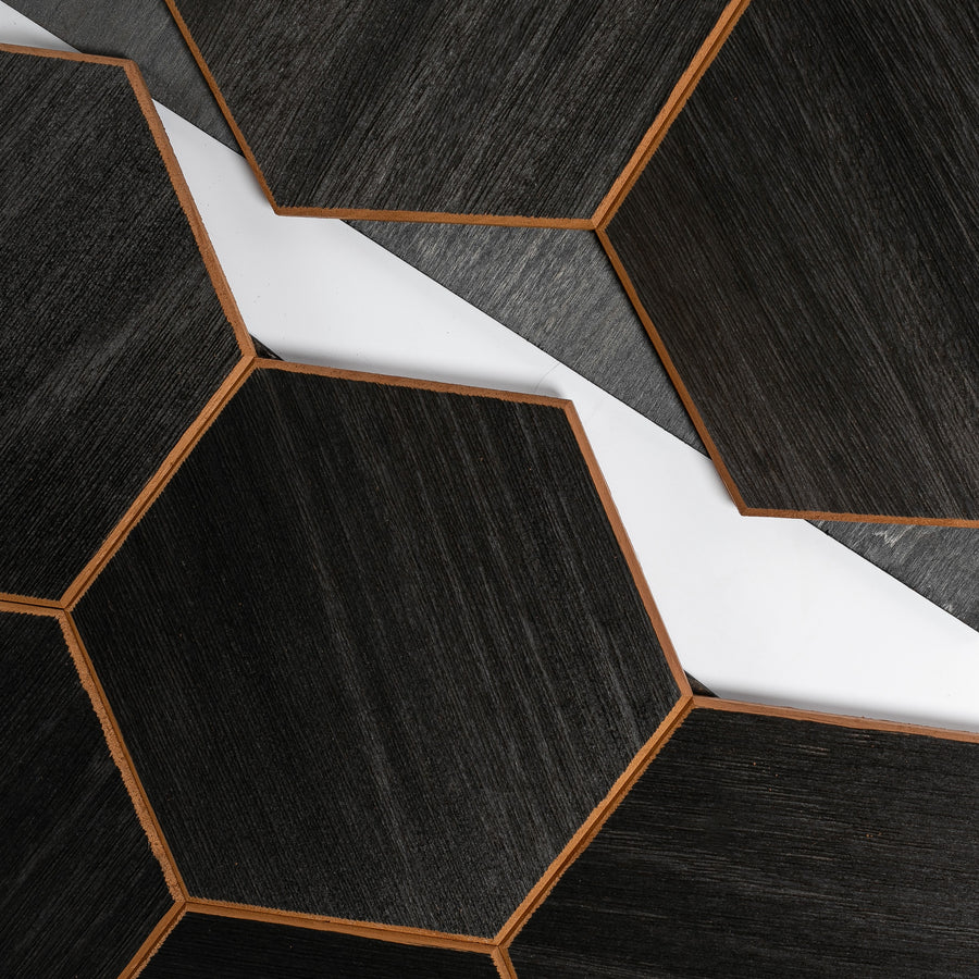 Väggpanel Hexa XL Thermo Black 1,18 m²
